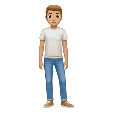 Full body person dressed in casual style, jeans and t-shirt sticker