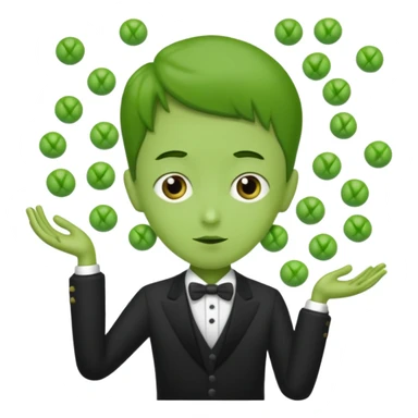 Conductor of peas sticker