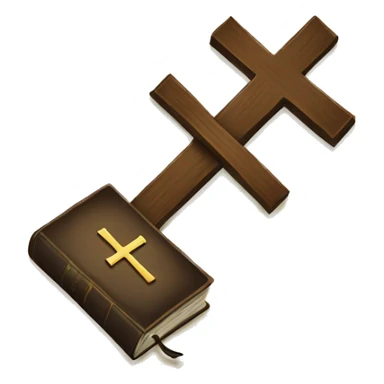 Cross with Bible  sticker