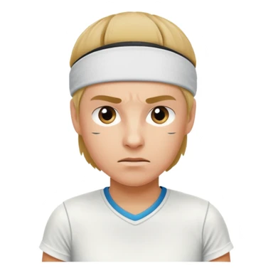 tennisplayer with sweatband sticker