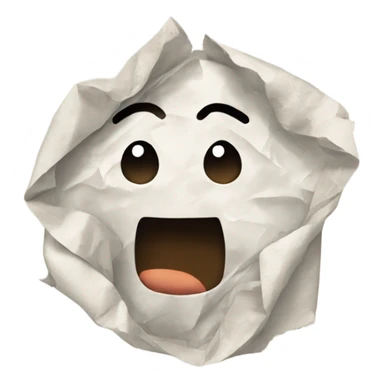 crumbled paper sticker