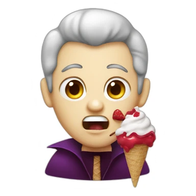 Dracula eat ice cream sticker