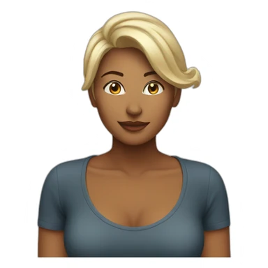 woman soft fit sticker