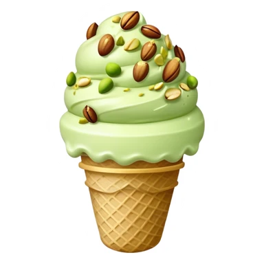 Pistachio ice cream with pistachios sticker