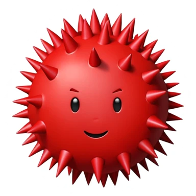 Spiky Stress Ball red sticker