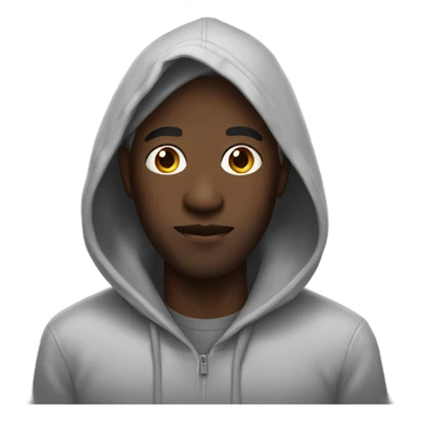 Black man with a hoodie sticker