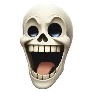 Skeleton laughing  sticker