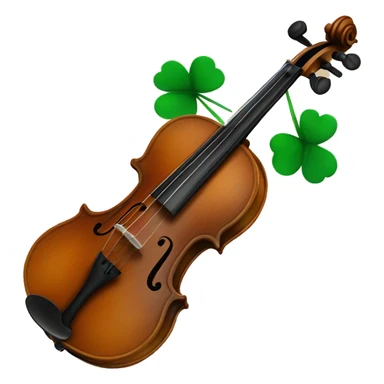Clover on the violin sticker