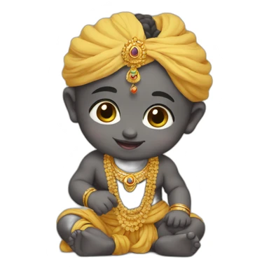 Cute baby Krishna   sticker