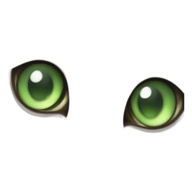 white shocked cat with big soft green eyes sticker