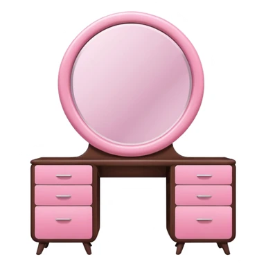 pink and brown modern vanity sticker