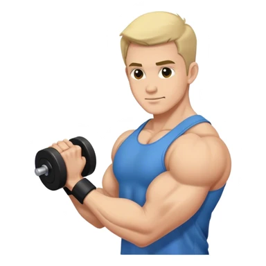 man weighted wrist curl sticker