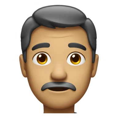 a bad face who looks to the side sticker