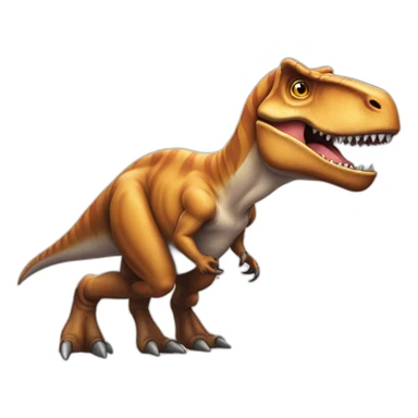 Tyrannosaurus Rex merged with cow sticker