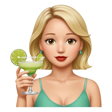 Jennifer Lawrence, drinking margerita  sticker