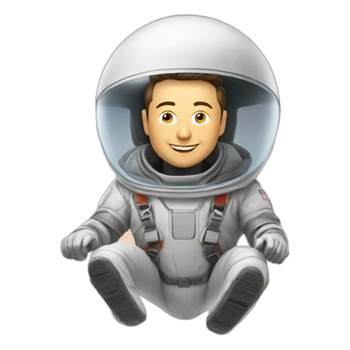 Elon musk qui saute en parachute sticker