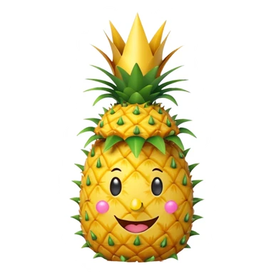 pineapple wearing party hat sticker