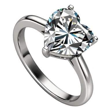 Heart-shaped Diamond Engagement Ring in Platinum, Tiffany sticker