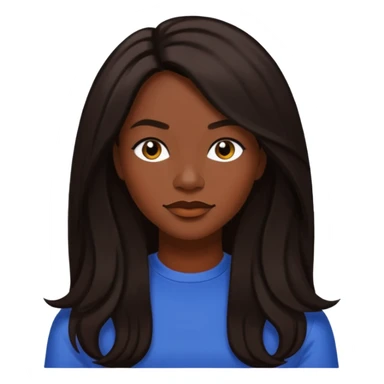 Dawn Richards with dark brown long hair, medium dark skin sticker