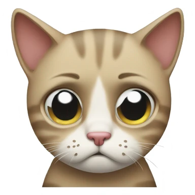 Crying cat very sad cat sticker