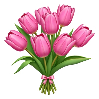 Bouquet of pink tulips sticker