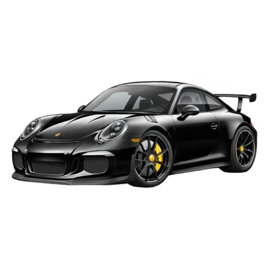 black porsche gt3, black rims sticker