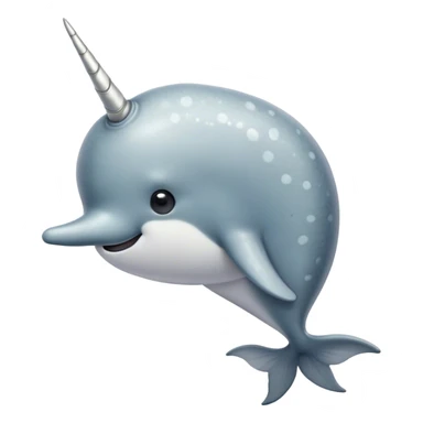 Cinematic Noble Narwhal Portrait Emoji, Poised and majestic, with a robust, streamlined body draped in mottled, silvery-gray skin, featuring a long, spiraled, ivory tusk and deep, thoughtful eyes that exude ancient oceanic wisdom, Simplified yet sharp and sophisticated features, highly detailed, glowing with a soft, ethereal arctic glow, high shine, intelligent and enigmatic, stylized with an air of mythical marine grandeur, focused and graceful, soft glowing outline, capturing the essence of a watchful and confident sea unicorn that appears ready to glide out of the screen with timeless authority! sticker