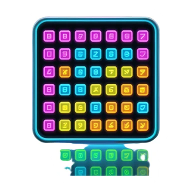 screen with blocks of code in bright colors sticker