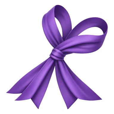 Purple ribbon  sticker