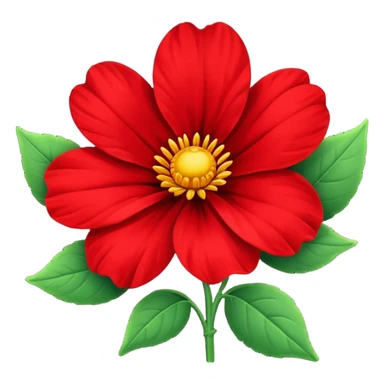 A red flower sticker