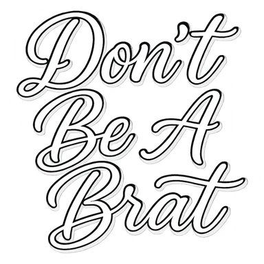 Enhance the text to make it pop for Discord by adding a bold white outline, a subtle dark drop shadow, and increasing contrast for readability at small sizes and on dark backgrounds. Keep the transparent background. sticker