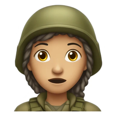 Scared Woman going to war sticker