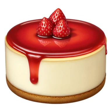 cheesecake with stawberry jam in it sticker