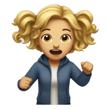 Emoji of a girl shouting the name Khalil sticker