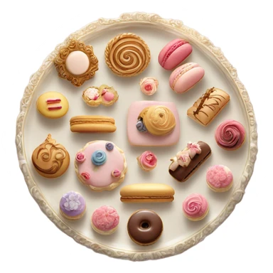 rococo pastry platter sticker