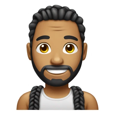 Latin man with braids and a man bun haircut  sticker