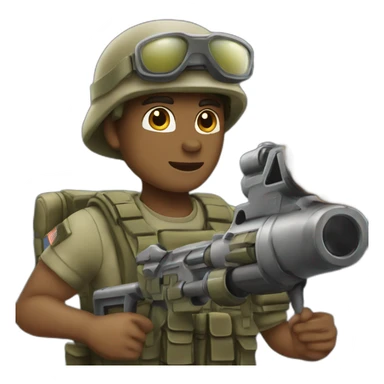 amercian soldier rocket launcher sticker