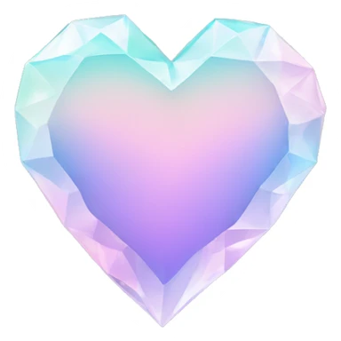 Pastel gradient heart crystal  sticker