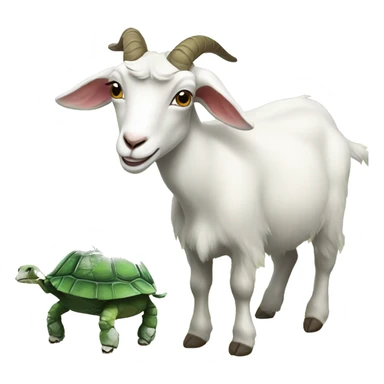 Goat with a turtle sticker