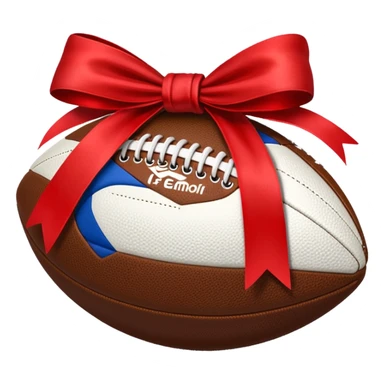 Small football and ribbon mixer sticker
