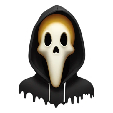 Ghostface from scream with black hoodie sticker