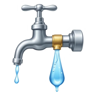 water flows from the tap sticker