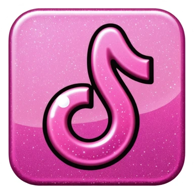 glitter pink logo TikTok sticker