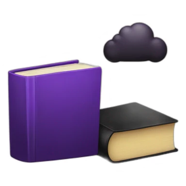 purble and black books sticker