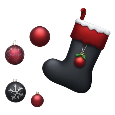 Gothic Christmas stocking sticker