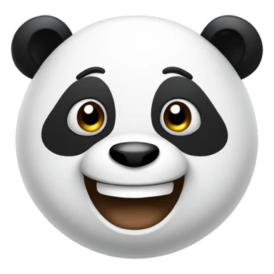 Panda with a big smile  sticker