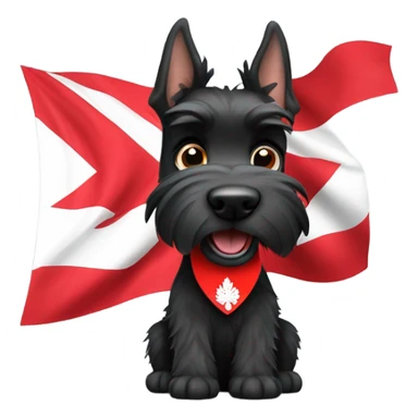 scottish terrier with peruvian flag sticker