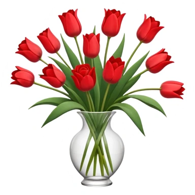 Minimalistic flat vector icon, iOS style, thin black contour on white background. Flower bouquet arranged in a simple vase. Clean, elegant, no text, no shadows.
 sticker