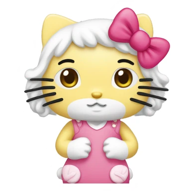 Hello kitty con gestos sticker