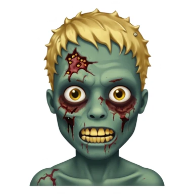 Quero um zumbi com a pele negra,com machucados no rosto (poucos) com dentes de ouro,com cabelos curtos ondulado, igual de iPhone  sticker